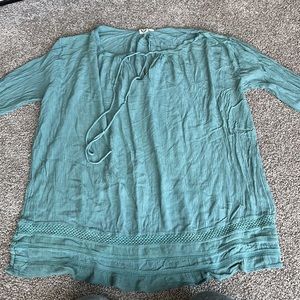 Swim cover up shirt. Linen like material.